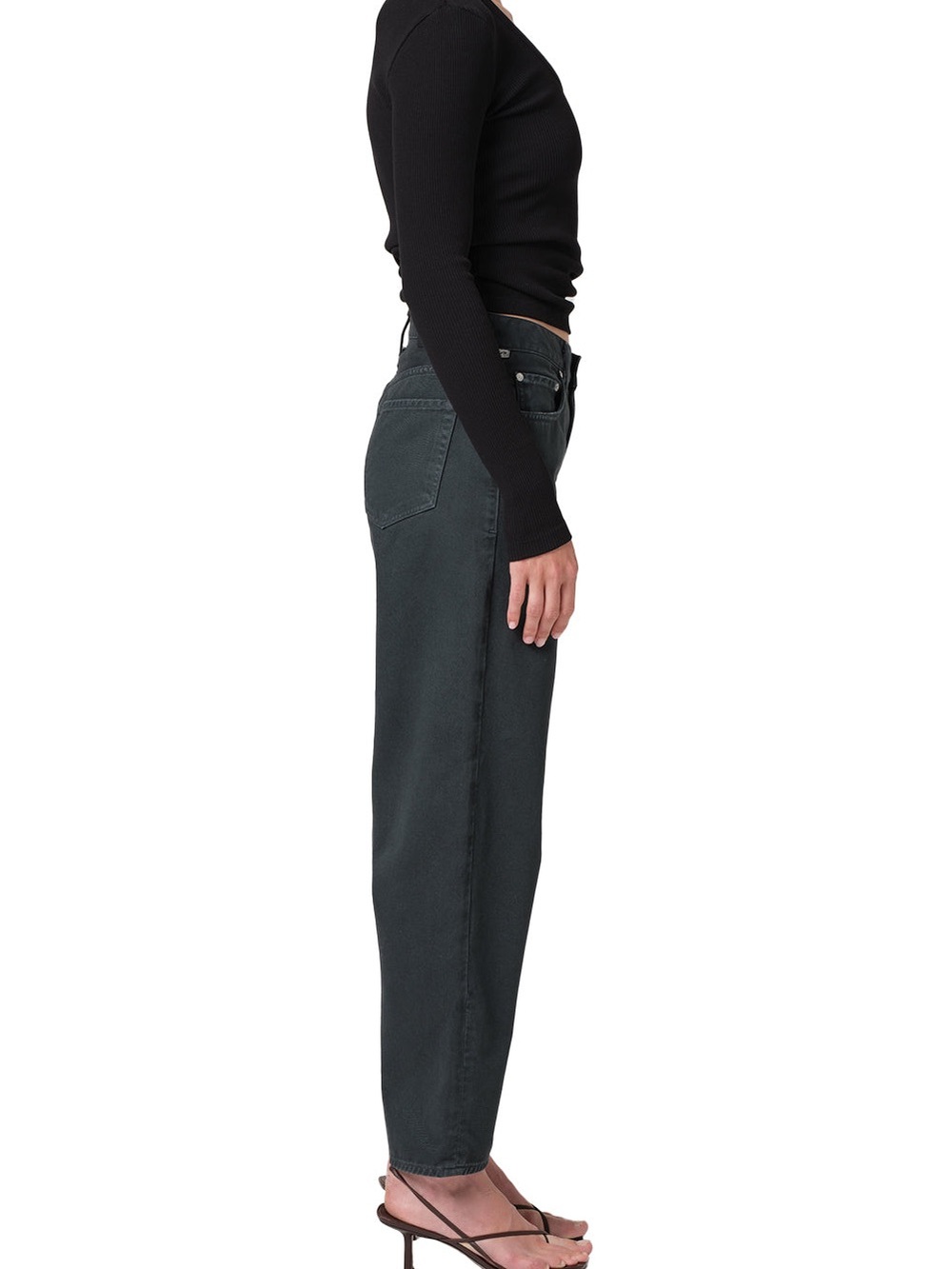 Citizens of Humanity Miro Washed Black Barrel Pants Size 26 - Picture 3 of 10